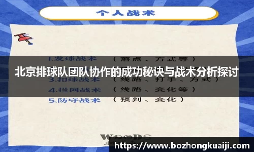 北京排球队团队协作的成功秘诀与战术分析探讨